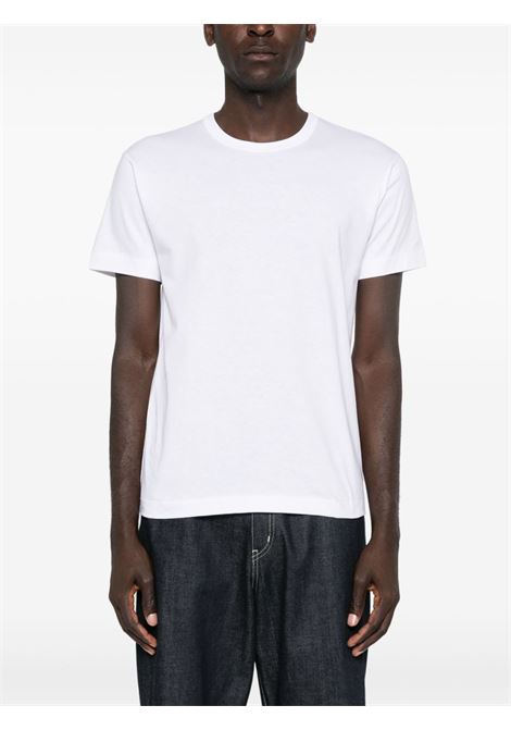 red emblem t-shirt unisex white COMME DES GARÇONS PLAY | AX-T340-0513